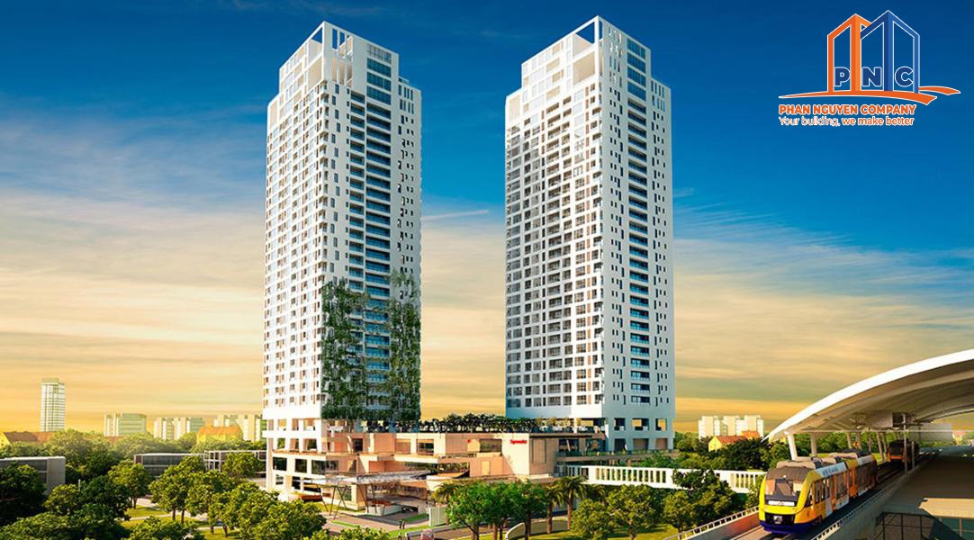 thi công chống thấm mặt ngoài thảo điền pearl